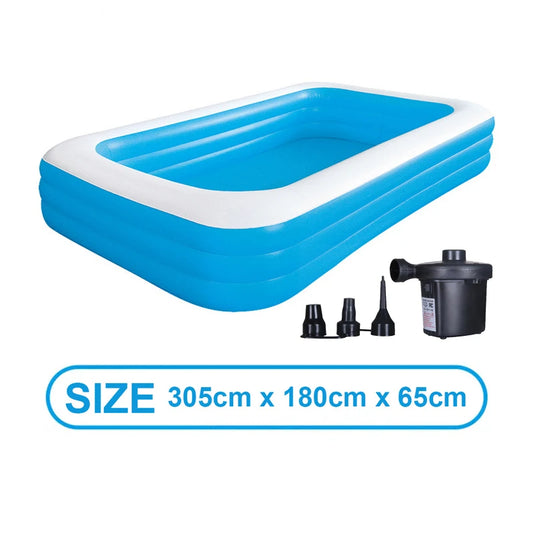Aufblasbarer Swimmingpool Erwachsene Kinder Outdoor Indoor Badewanne Wasserpool Familienparty Spielzeug 