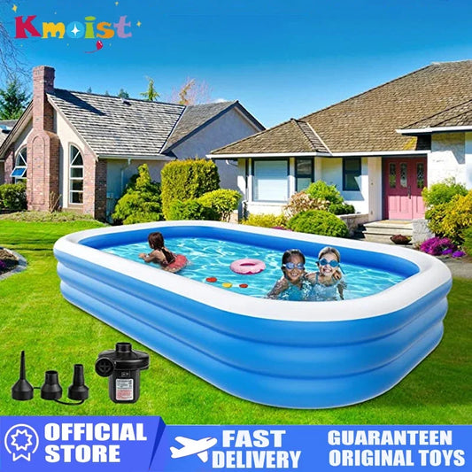 Aufblasbarer Swimmingpool Erwachsene Kinder Outdoor Indoor Badewanne Wasserpool Familienparty Spielzeug 